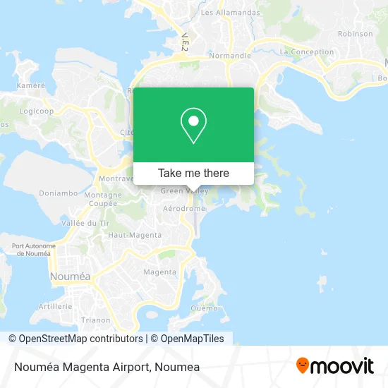 Nouméa Magenta Airport map