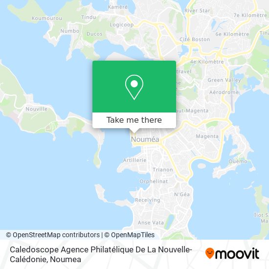 Caledoscope Agence Philatélique De La Nouvelle-Calédonie map