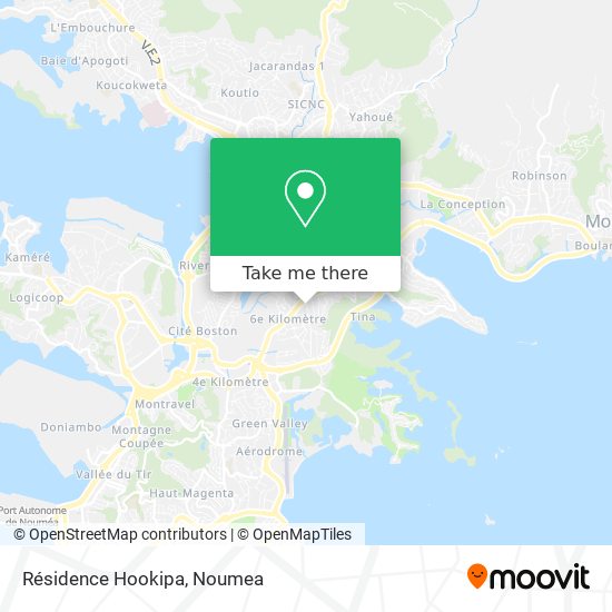 Résidence Hookipa map
