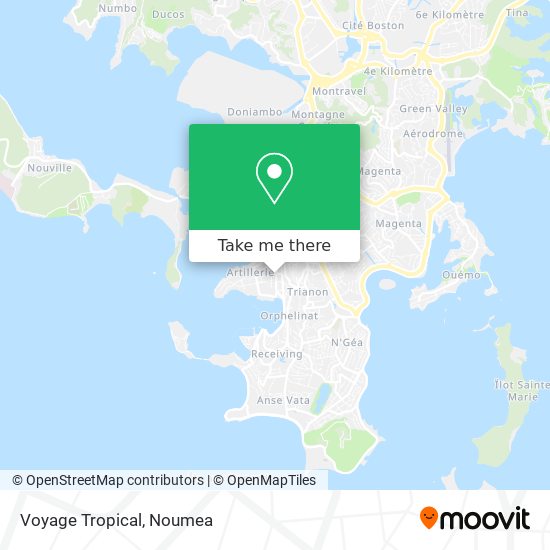 Voyage Tropical map
