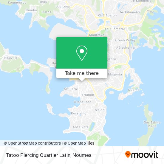 Tatoo Piercing Quartier Latin map