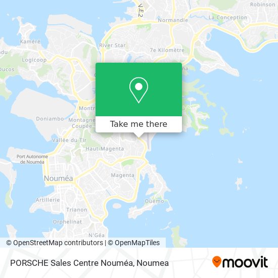 PORSCHE Sales Centre Nouméa map