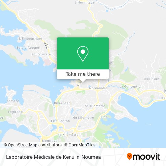 Laboratoire Médicale de Kenu in map