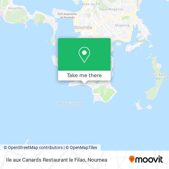 Ile aux Canards Restaurant le Filao map