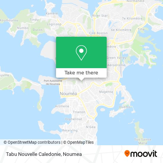 Tabu Nouvelle Caledonie map