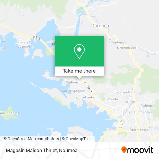 Magasin Maison Thiriet map