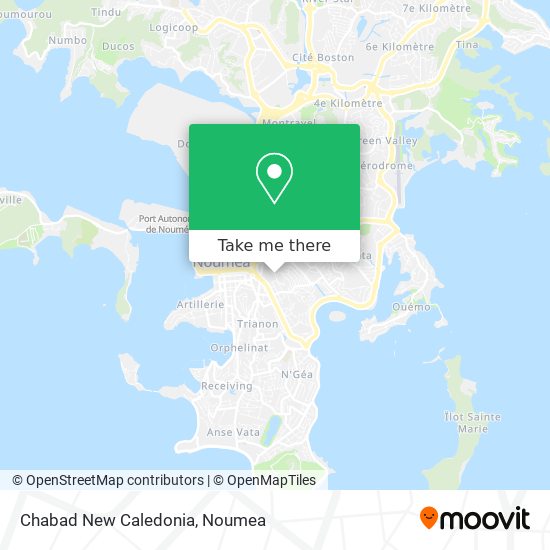 Chabad New Caledonia map