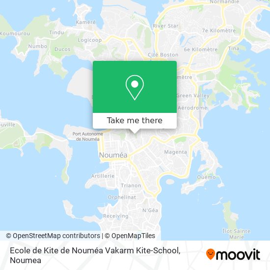 Ecole de Kite de Nouméa Vakarm Kite-School map