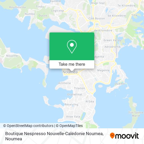 Boutique Nespresso Nouvelle-Calédonie Noumea map