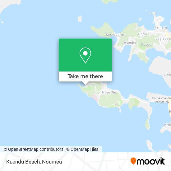 Kuendu Beach map