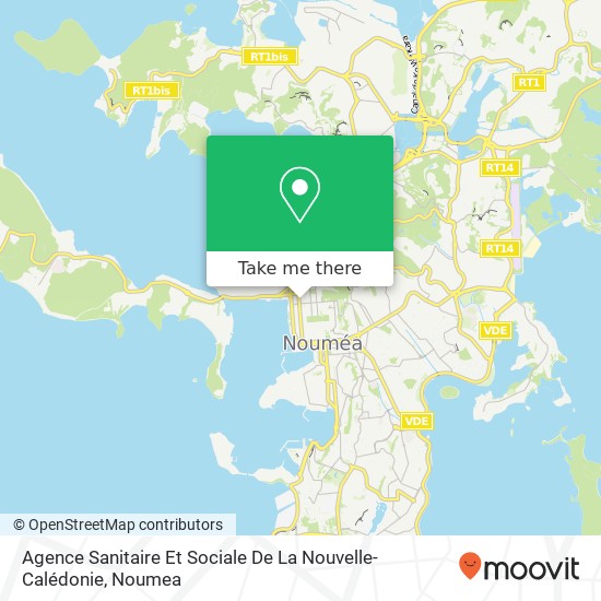 Agence Sanitaire Et Sociale De La Nouvelle-Calédonie map