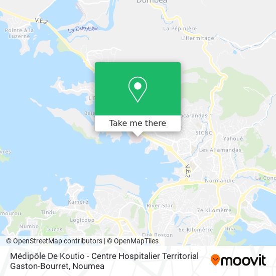 Médipôle De Koutio - Centre Hospitalier Territorial Gaston-Bourret map