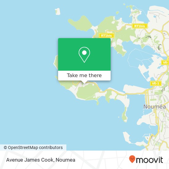 Avenue James Cook map