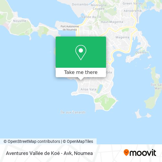 Aventures Vallée de Koé - Avk map