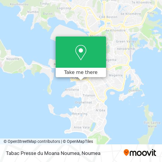 Tabac Presse du Moana Noumea map