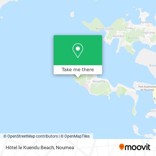 Hôtel le Kuendu Beach map