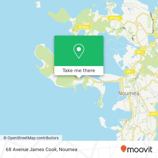 68 Avenue James Cook map