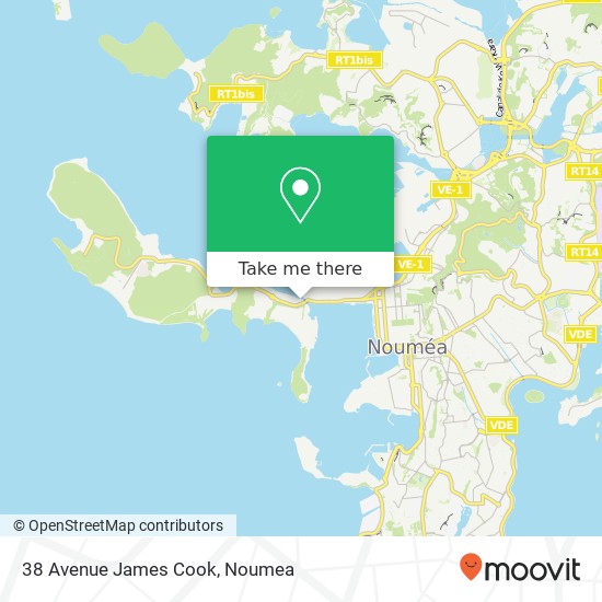 38 Avenue James Cook map