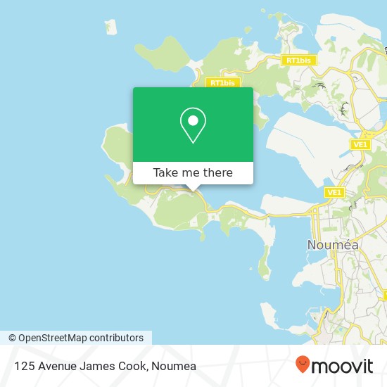 125 Avenue James Cook map