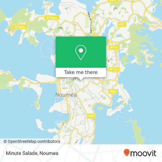 Minute Salade, Rue Pail Harris Nouméa, Nouméa map