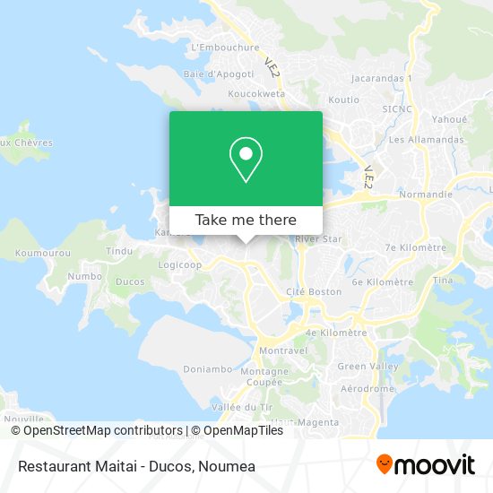 Restaurant Maitai - Ducos map