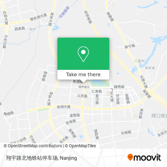 翔宇路北地铁站停车场 map