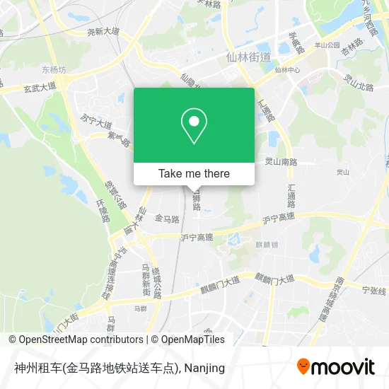 神州租车(金马路地铁站送车点) map