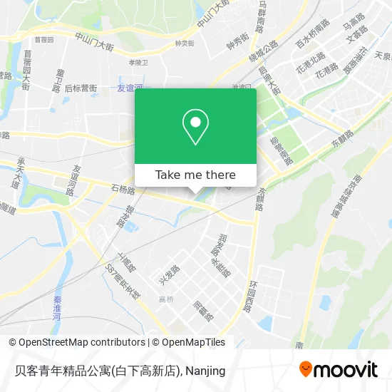 贝客青年精品公寓(白下高新店) map