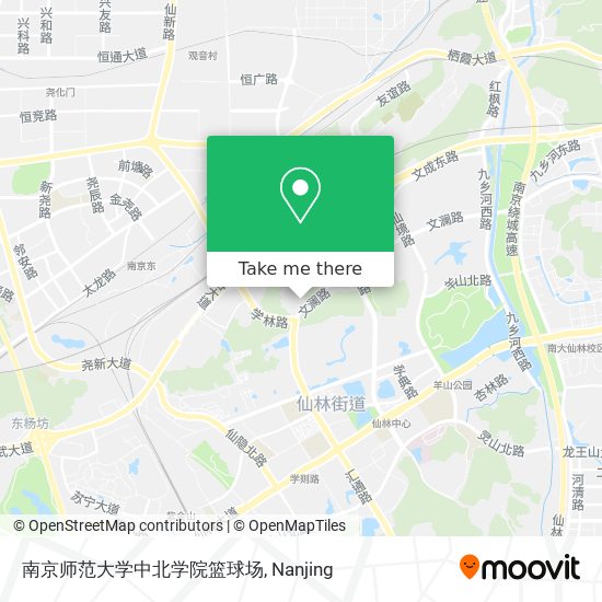 南京师范大学中北学院篮球场 map
