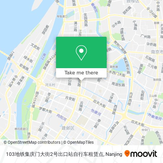 103地铁集庆门大街2号出口站自行车租赁点 map