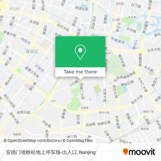 安德门地铁站地上停车场-出入口 map