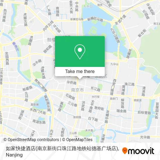 如家快捷酒店(南京新街口珠江路地铁站德基广场店) map