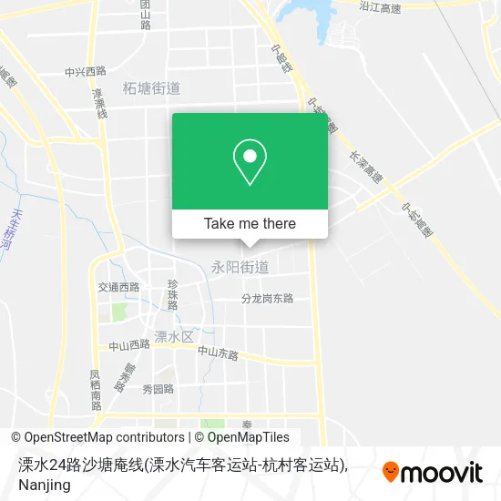 溧水24路沙塘庵线(溧水汽车客运站-杭村客运站) map