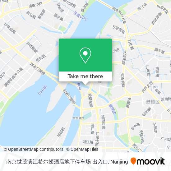 南京世茂滨江希尔顿酒店地下停车场-出入口 map