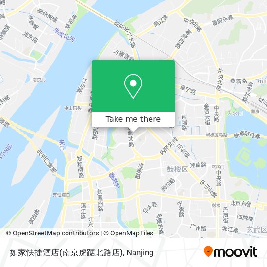 如家快捷酒店(南京虎踞北路店) map