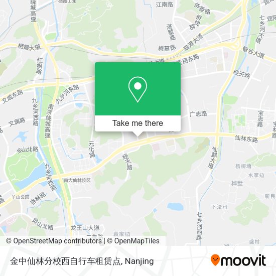 金中仙林分校西自行车租赁点 map
