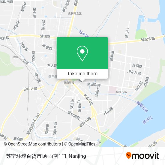 苏宁环球百货市场-西南1门 map