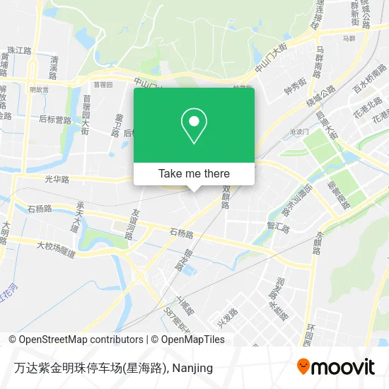万达紫金明珠停车场(星海路) map