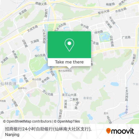 招商银行24小时自助银行(仙林南大社区支行) map