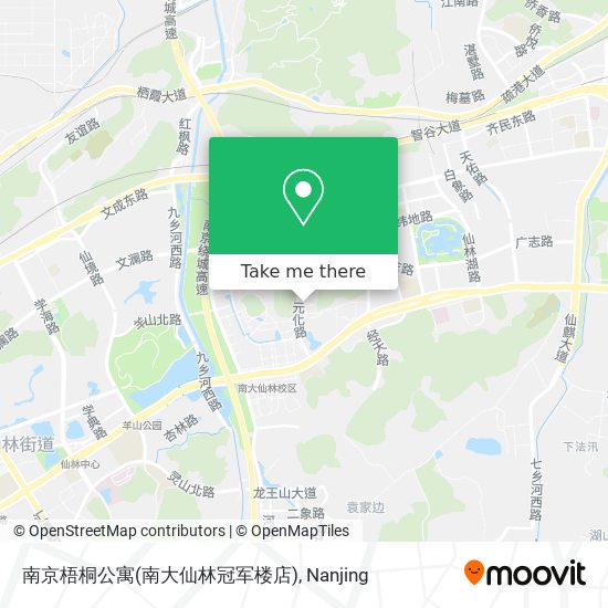 南京梧桐公寓(南大仙林冠军楼店) map