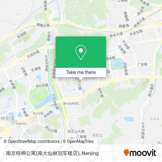 南京梧桐公寓(南大仙林冠军楼店) map