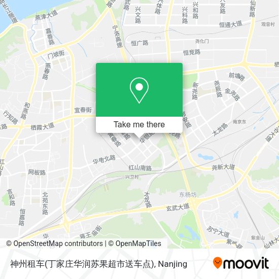 神州租车(丁家庄华润苏果超市送车点) map