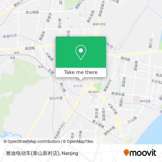雅迪电动车(泰山新村店) map