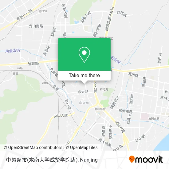 中超超市(东南大学成贤学院店) map