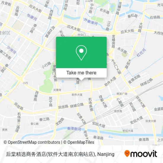 后棠精选商务酒店(软件大道南京南站店) map