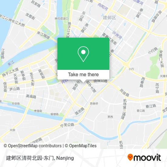 建邺区清荷北园-东门 map