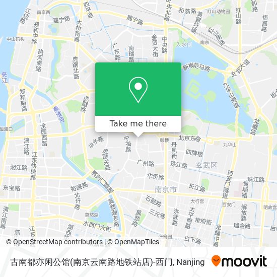 古南都亦闲公馆(南京云南路地铁站店)-西门 map