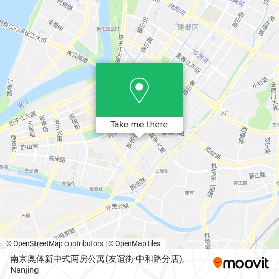 南京奥体新中式两房公寓(友谊街·中和路分店) map