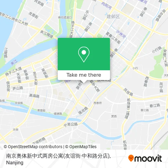 南京奥体新中式两房公寓(友谊街·中和路分店) map