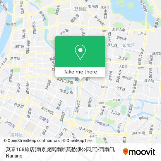 莫泰168旅店(南京虎踞南路莫愁湖公园店)-西南门 map